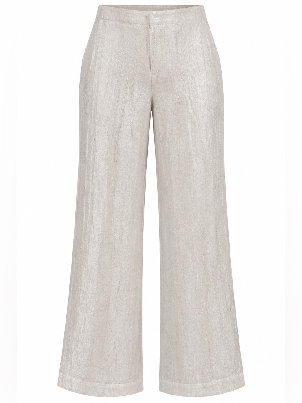 Zara NWT light grey shimmer wide leg pants, large